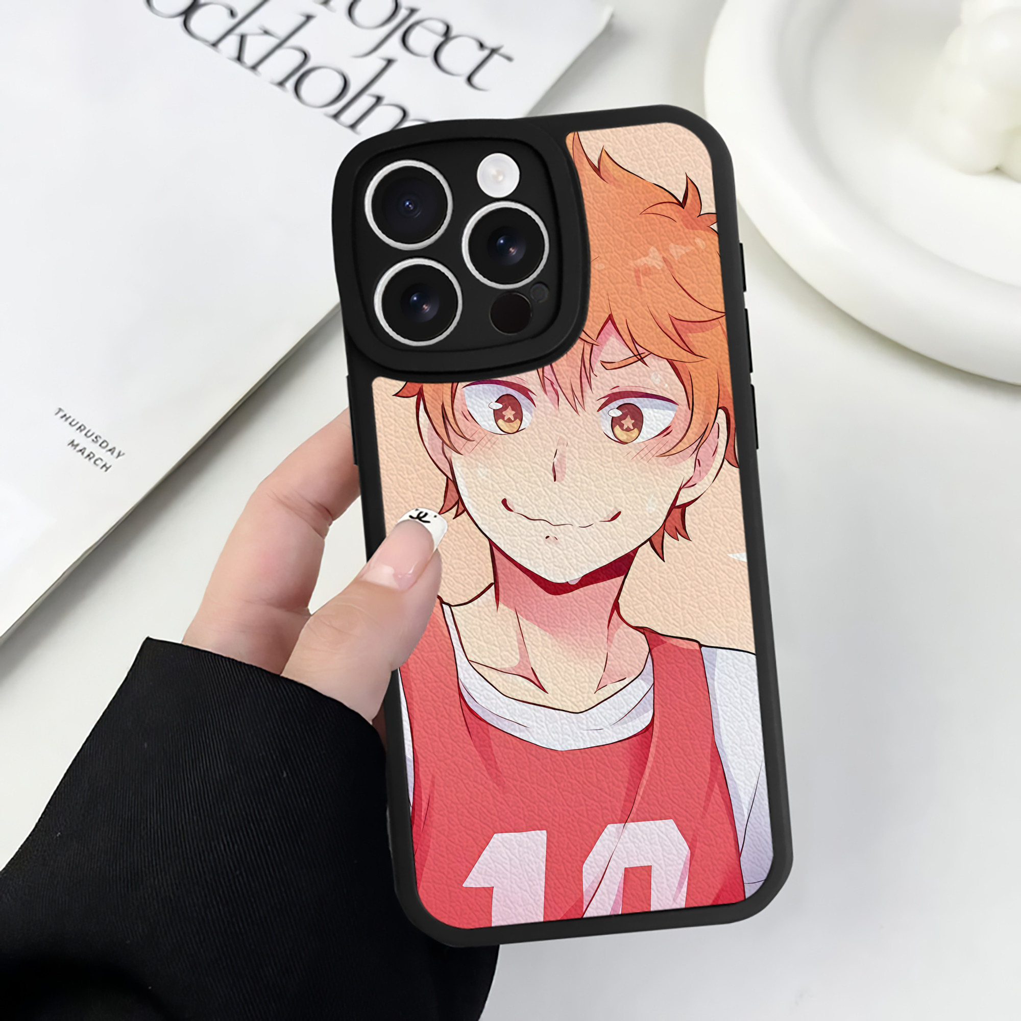 （画像用） ハイキュー!! Haikyu!! 【iPhone 16シリーズ対応】シリコンスマホケース（レザー調） 材質：シリコン